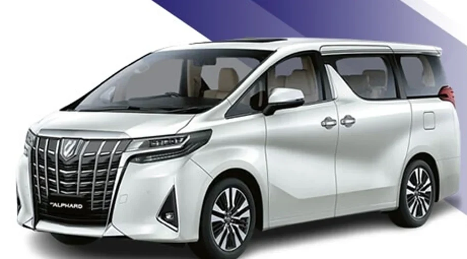 Toyota Alphard putih untuk layanan rental mobil di Depok